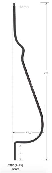Iron Stair Baluster Parts - 1750: Solid Belly Baluster | Stair Part Pros