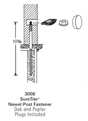 Sure Tite Stair Newel Fastening System - 3008 Series Newel Post Bolts | Stair Part Pros