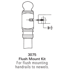 Stair Hardware, Mounting Kits & Accessories - 3075: Flush Mount Kit | Stair Part Pros