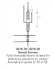 Stair Hardware, Mounting Kits & Accessories - 3076: Dowel Screws | Stair Part Pros