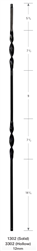 Vicenza Stair Partt 3302: 44" Hollow Double Ribbon Baluster  | Stair Part Pros