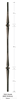 Marsala 3502: 44" Hollow Spoon Baluster w/ Double Knuckle  | Stair Part Pros