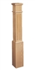 Wooden Stair Parts - 4092 Series Fluted Box Newel Post | Stair Part Pros