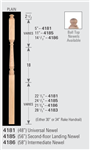 Wood Baluster & Newel Parts 4186: Universal Post-to-Post Newel | Stair Part Pros
