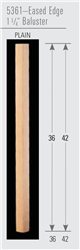 Wood Baluster & Newel Parts 5361: Eased Edge Square Baluster | Stair Part Pros