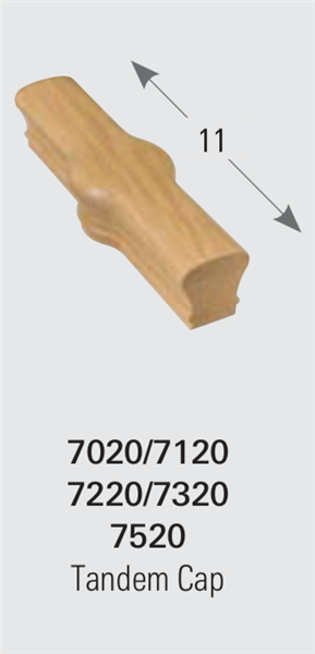 7020 Tandem Cap - 6010 Staircase Handrail Fittings | Stair Part Pros