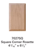 7027SQ Square Plain Wood Rosette for Stairs - Corner Staircase Rosette | Stair Part Pros