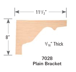 Stair Moldings, Brackets, & Rosettes 7028: Plain Bracket  | Stair Part Pros