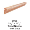Stair Moldings, Brackets, & Rosettes 8066: Tread Nosing with Cove  | Stair Part Pros