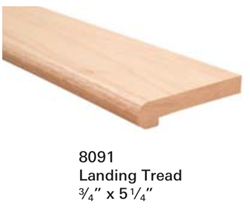 Replacement Parts for Staircase Treads 8091: Landing Tread | Stair Part Pros