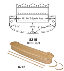 Crown Heritage Stair Parts 8215: Double Bow Front Starting Step | Stair Part Pros