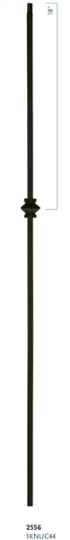 Iron Stair Baluster Parts - C2556: 44" Single Knuckle Baluster  | Stair Part Pros
