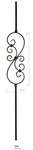 Iron Stair Baluster Parts - C2585: 44" Small Scroll Baluster  | Stair Part Pros