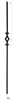 Iron Stair Baluster Parts - C2760: 44" Single Window Baluster  | Stair Part Pros