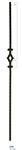 Iron Stair Baluster Parts - C2760: 44" Single Window Baluster  | Stair Part Pros