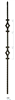 Iron Stair Baluster Parts - C2761: 44" Double Window Baluster  | Stair Part Pros