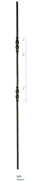 Stair Baluster Parts - C2771: 44" Victorian Double Urn Baluster  | Stair Part Pros