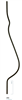Iron Stair Baluster Parts - C2986: 40" Plain Belly Baluster  | Stair Part Pros