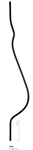 Iron Stair Baluster Parts - C2986: 40" Plain Belly Baluster  | Stair Part Pros
