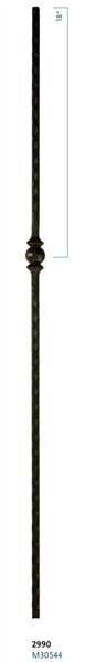 Stair Baluster Parts - C2990: 44" Single Forged Ball Baluster  | Stair Part Pros