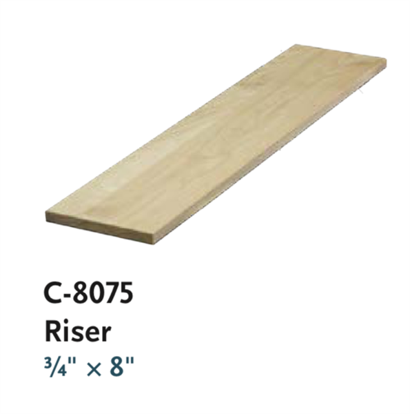 Risers & Skirtboard Staircase Parts Series C8075: Stair Risers | Stair Part Pros