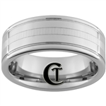8mm Two-Grooved Tungsten Carbide with a Lasered Line Design