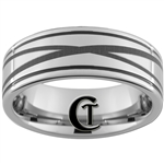 8mm Two-Grooved Tungsten Carbide with a Lasered Infinity Knot Design