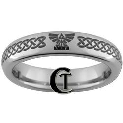 4mm Domed Tungsten Legend of Zelda Skyward Sword Design Ring.