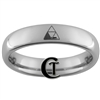 4mm Dome Tungsten Legend of Zelda Missing Triforce & Hylian Design Ring.