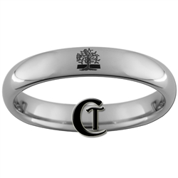 4mm Dome Tungsten Carbide Tree Of Life Design Ring.