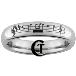 4mm Dome Tungsten Carbide Chopin Music design.