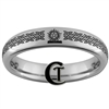4mm Dome Tungsten Carbide Supernatural Anti-Possession Symbol Celtic Knot Lasered Design.