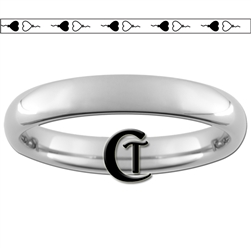4mm Domed Tungsten Custom Heart Balloon Design Ring.