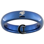 4mm Blue Dome Tungsten Carbide Fairy Tale Design Ring.