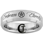 6mm Beveled Tungsten Carbide Embrace Eternity Mass Effect Renegade Design Ring.