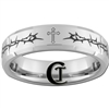 6mm Beveled Tungsten Carbide Crown of Thorns Cross Design.