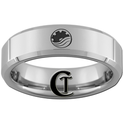 6mm Beveled Tungsten Legend of Korra Ring.