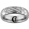 6mm Dome Tungsten Autism Puzzle Design Ring.