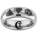 6mm Dome Tungsten Carbide Love Symbols Design.