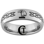 6mm Dome Tungsten Eagle & Dire Wolf Designed Ring.