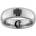 6mm Dome Tungsten Carbide Spiderman Design Ring.