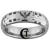 6mm Dome Tungsten Carbide League of Legends Circuit Board Design Ring.