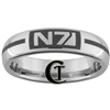 6mm Dome Tungsten N7 Mass Effect Design Ring.