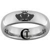 6mm Dome Tungsten Carbide Claddagh Celtic Design Ring.