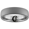 6mm Dome Tungsten Carbide comfort fit Diamond Matte Finish Ring.