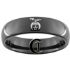 6mm Black Dome Tungsten Carbide Masonic Shriners Design Ring.