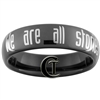 6mm Dome Black Tungsten Carbide  Doctor Who We are all stories in the end Design Ring.