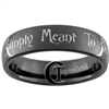 6mm Black Dome Tungsten Carbide Nightmare Before Christmas Jack and Sally Simply Meant To Be Design Ring.