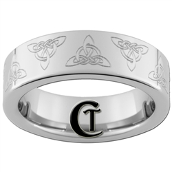 6mm Pipe Tungsten Carbide Celtic Triangles Design Ring.