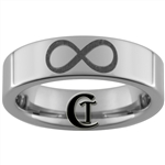 6mm Pipe Tungsten Carbide Infinity Knot Design Ring.